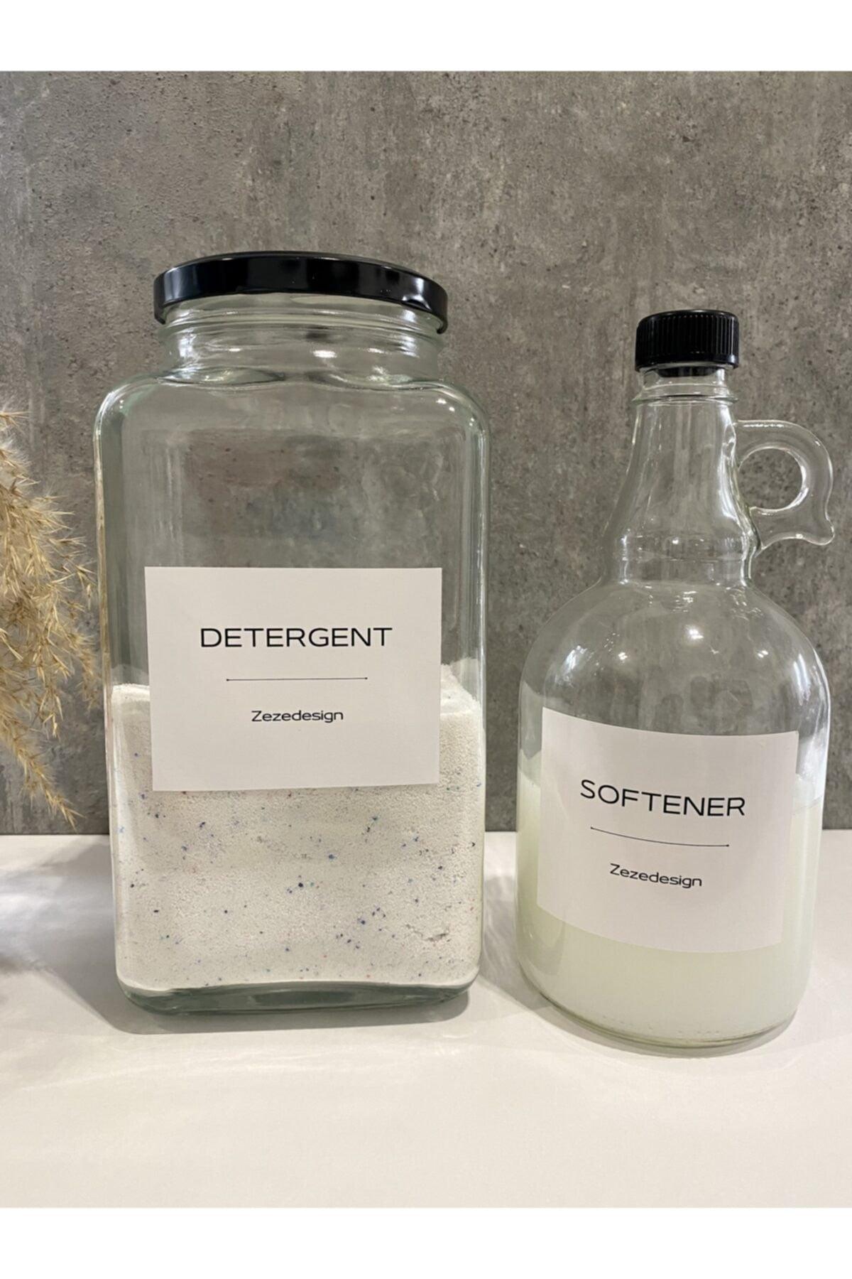 Detergent Jar 3000ml And Gallon Softener Bottle 1000ml Glass - Swordslife