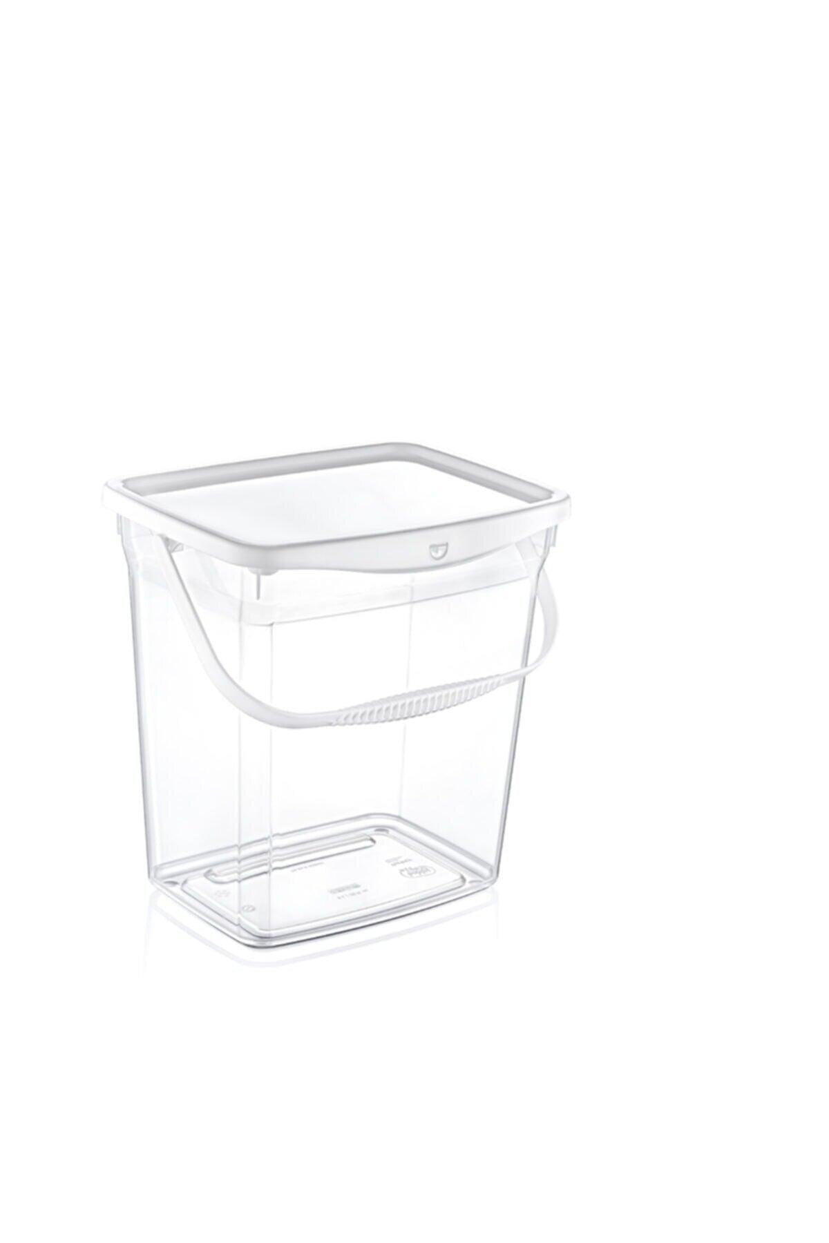 Detergent mit White Lid Portable Detergent Storage Box 6 Lt Transparent - Swordslife