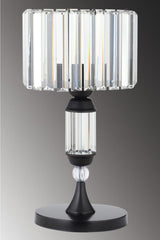 Diamond Black Cylinder Luxury Stone Lampshade - Swordslife