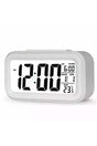 Digital Alarm Desk Clock Led Display Battery Alarm Clock White - Swordslife