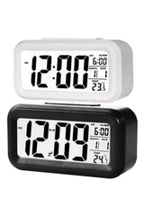 Digital Alarm Desk Clock Led Display Battery Alarm Clock White - Swordslife