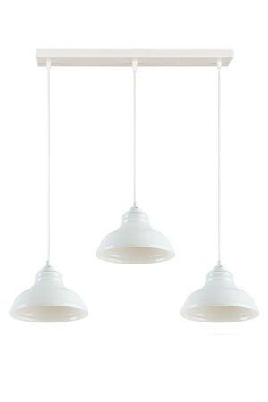 Dilberay Special Design Sports Modern Kitchen - Salon - Cafe White Color White Glass 3 Lü Row Kronleuchter - Swordslife