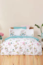 Dina Green 100% Cotton Single Duvet Cover Set - Swordslife