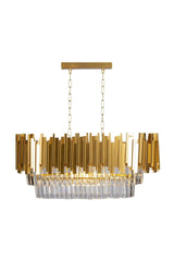 Dining Table Top Crystal Stone Gilding Luxury Chandelier - Swordslife