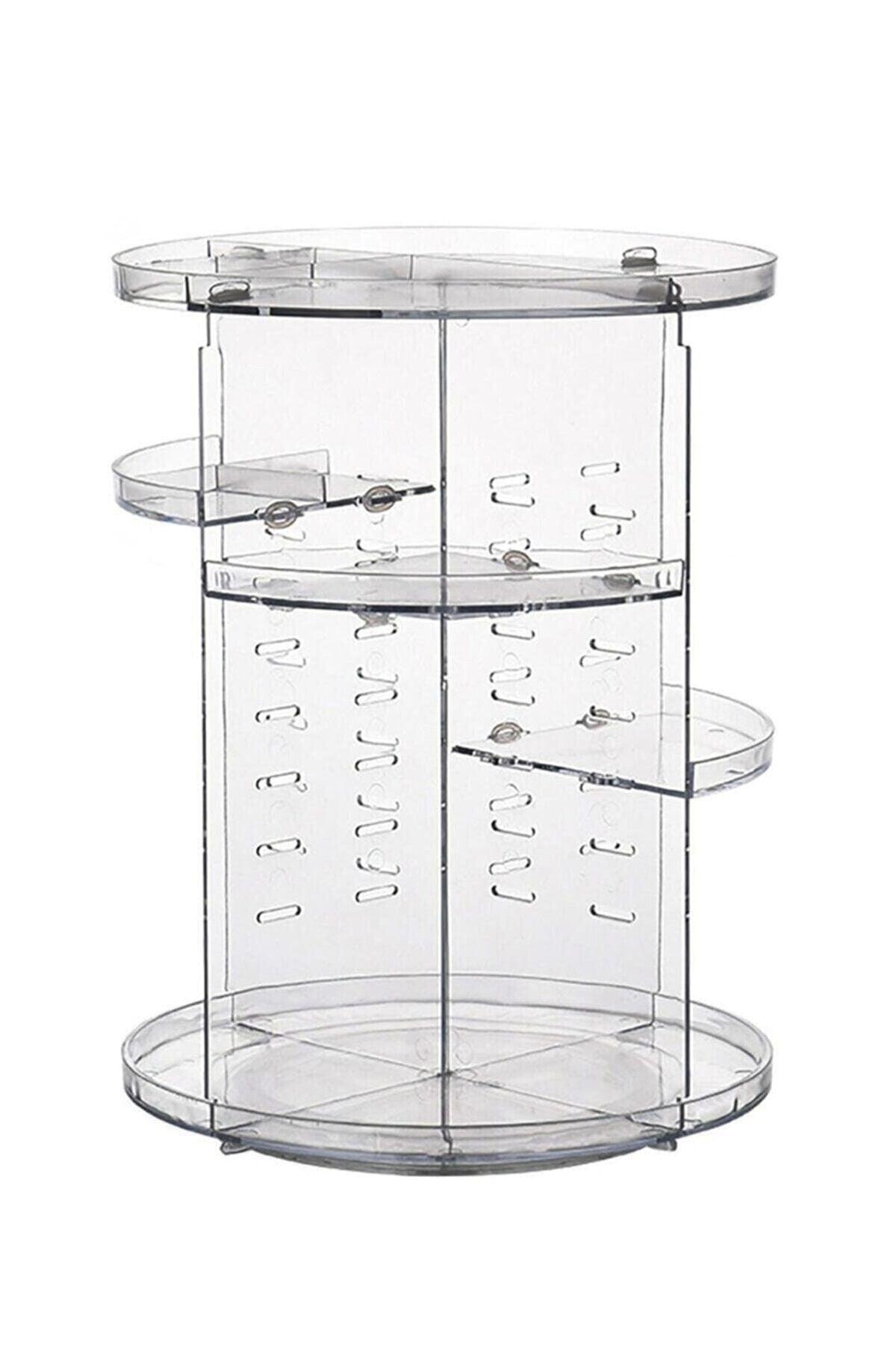 Disassembled Makeup Cosmetic Cit Care Perfume Organizer Organizer Transparent 360 Degree Rotating - Swordslife