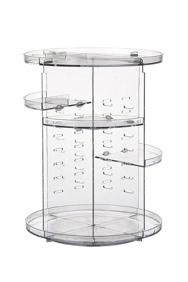 Disassembled Makeup Cosmetic Cit Care Perfume Organizer Organizer Transparent 360 Degree Rotating - Swordslife
