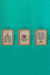 Natural Wood Framed 3 Pcs 30x40 Bohemian-vintage-abstract Style Painting Set Retah3lu012 - Swordslife