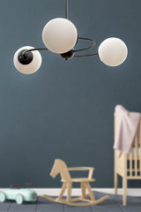 Mobile 3rd Black and White Glass Chandelier - Swordslife