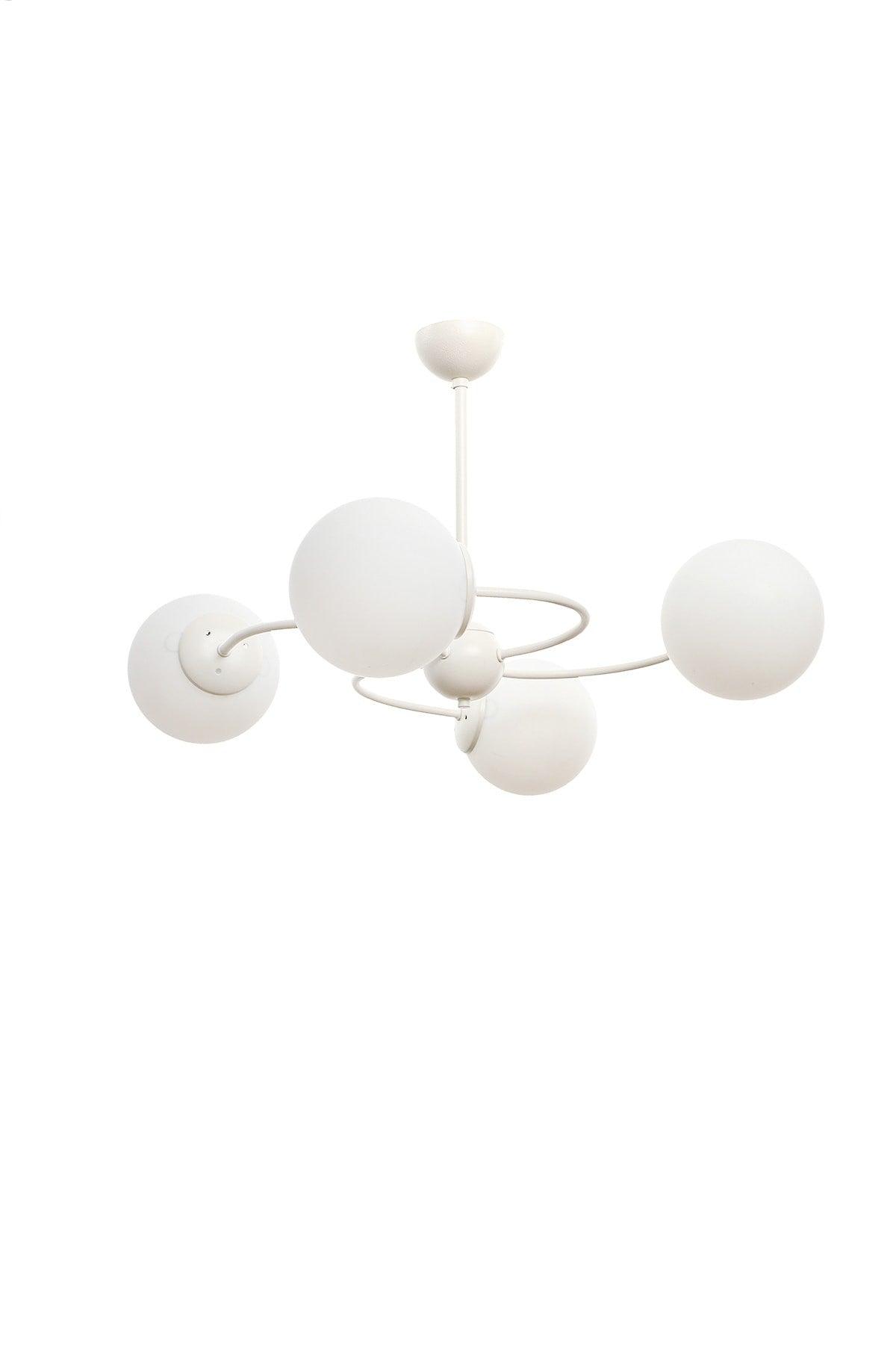 Mobile 4th White-white Glass Chandelier - Swordslife