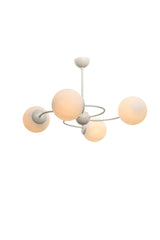 Mobile 4th White-white Glass Chandelier - Swordslife