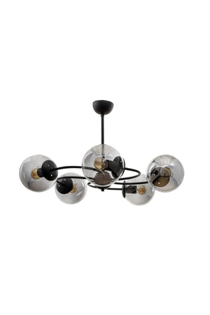 Mobile 5th Black-Smoked Glass Chandelier - Swordslife