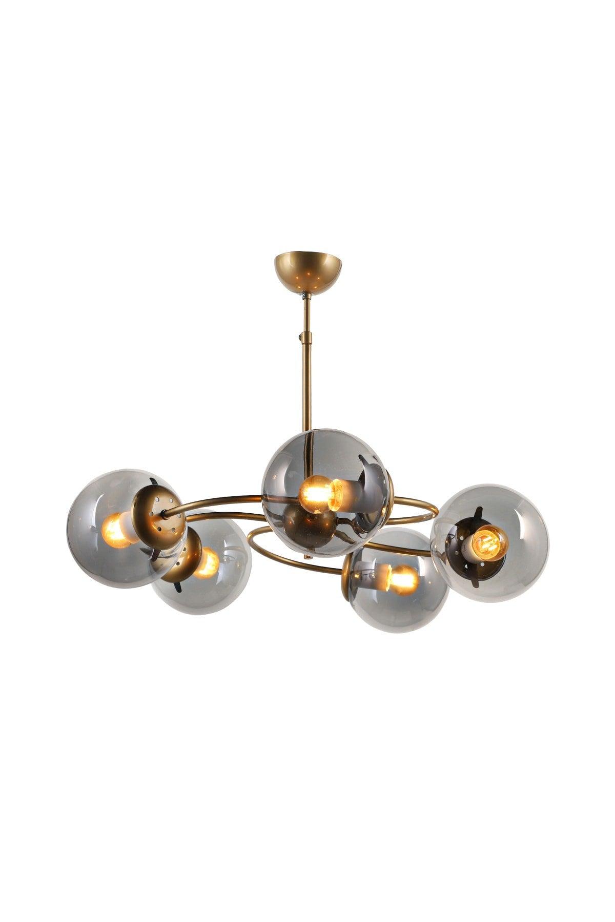 Mobile 5th Chandelier Tumbled Smoked Glass - Swordslife