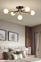 Loop Modern Design Black Color Five Chandelier - Swordslife