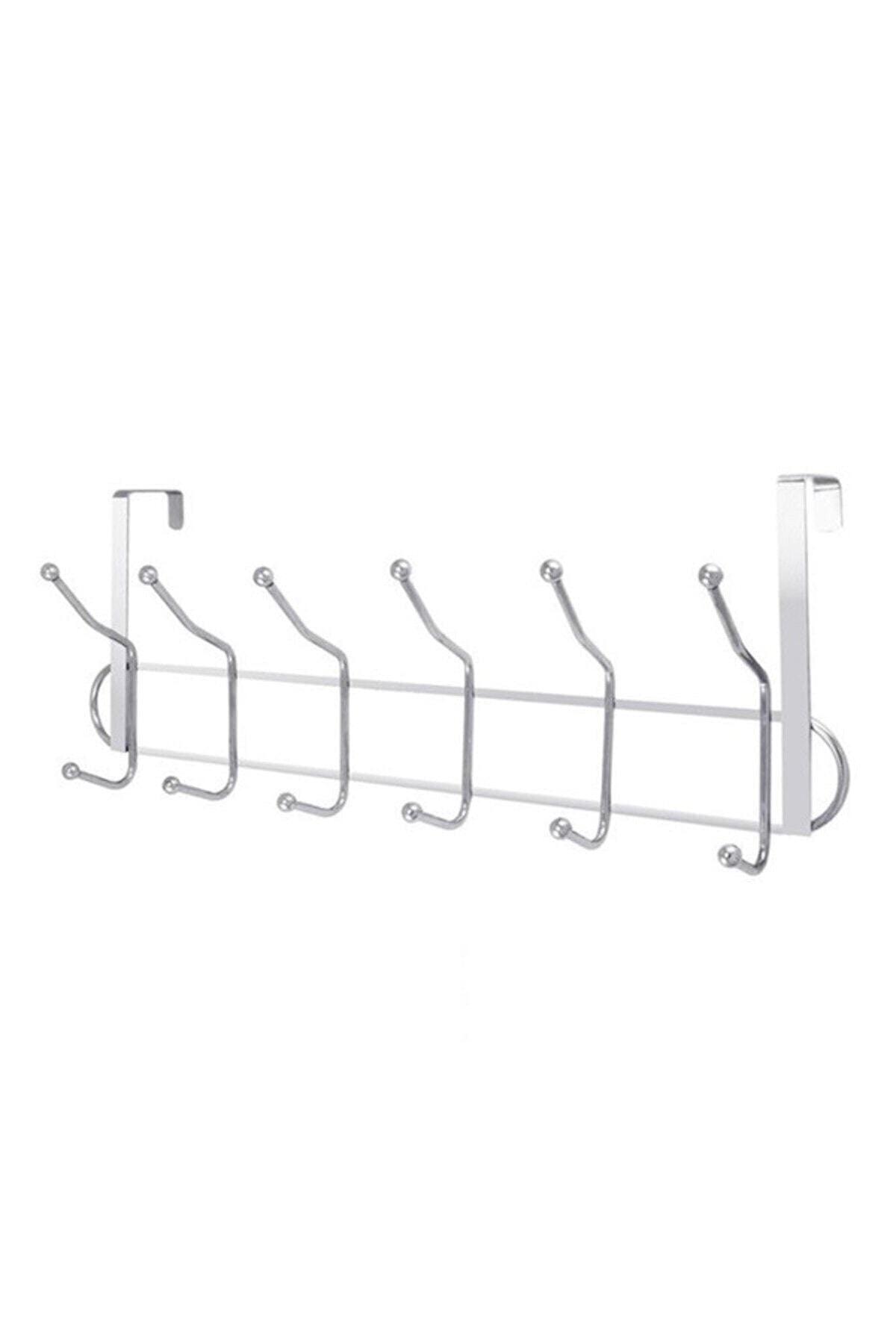 Behind Door Clothes Hanger Chrome Metal(12 Pieces)