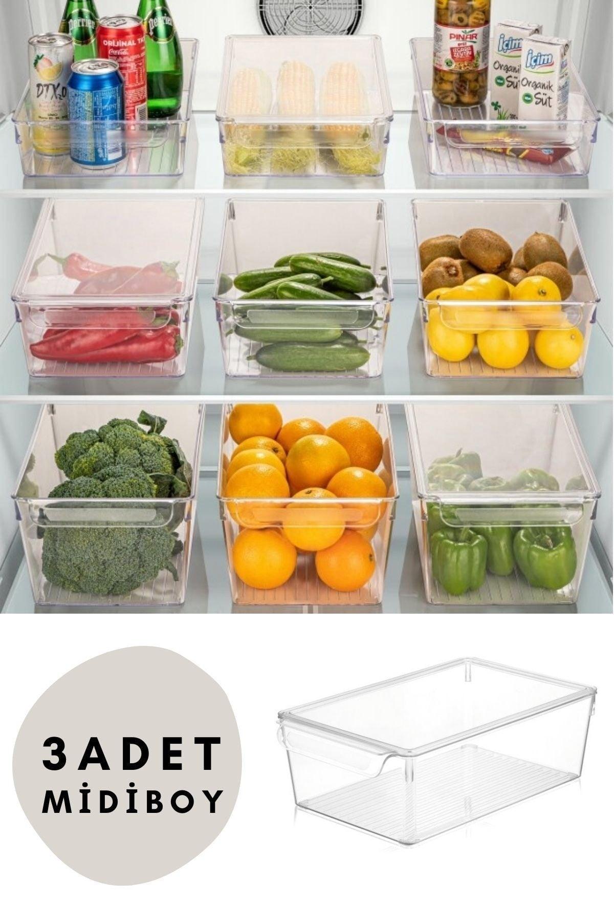 Covered Midi Refrigerator & Cabinet Organizer 3 pcs - Swordslife