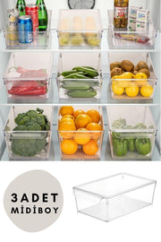 Covered Midi Refrigerator & Cabinet Organizer 3 pcs - Swordslife