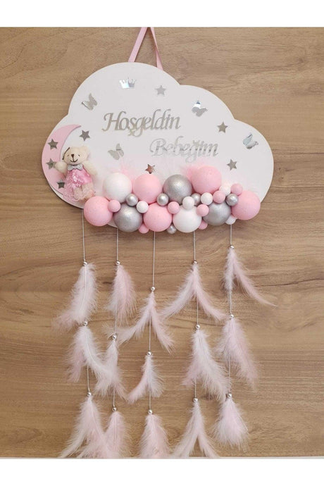Door Decoration Wooden Cloud Door Baby Room Name Holder Styrofoam Bulk - Swordslife