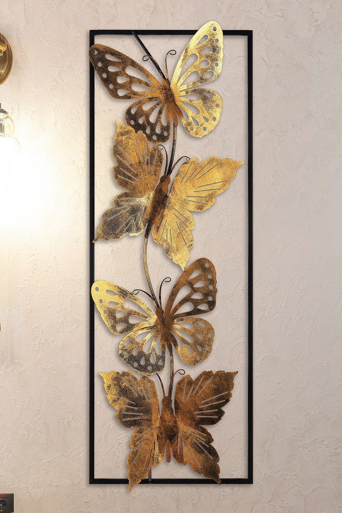 Doreart Butterfly Metal Wall Painting , Home Office Wall Board - Swordslife