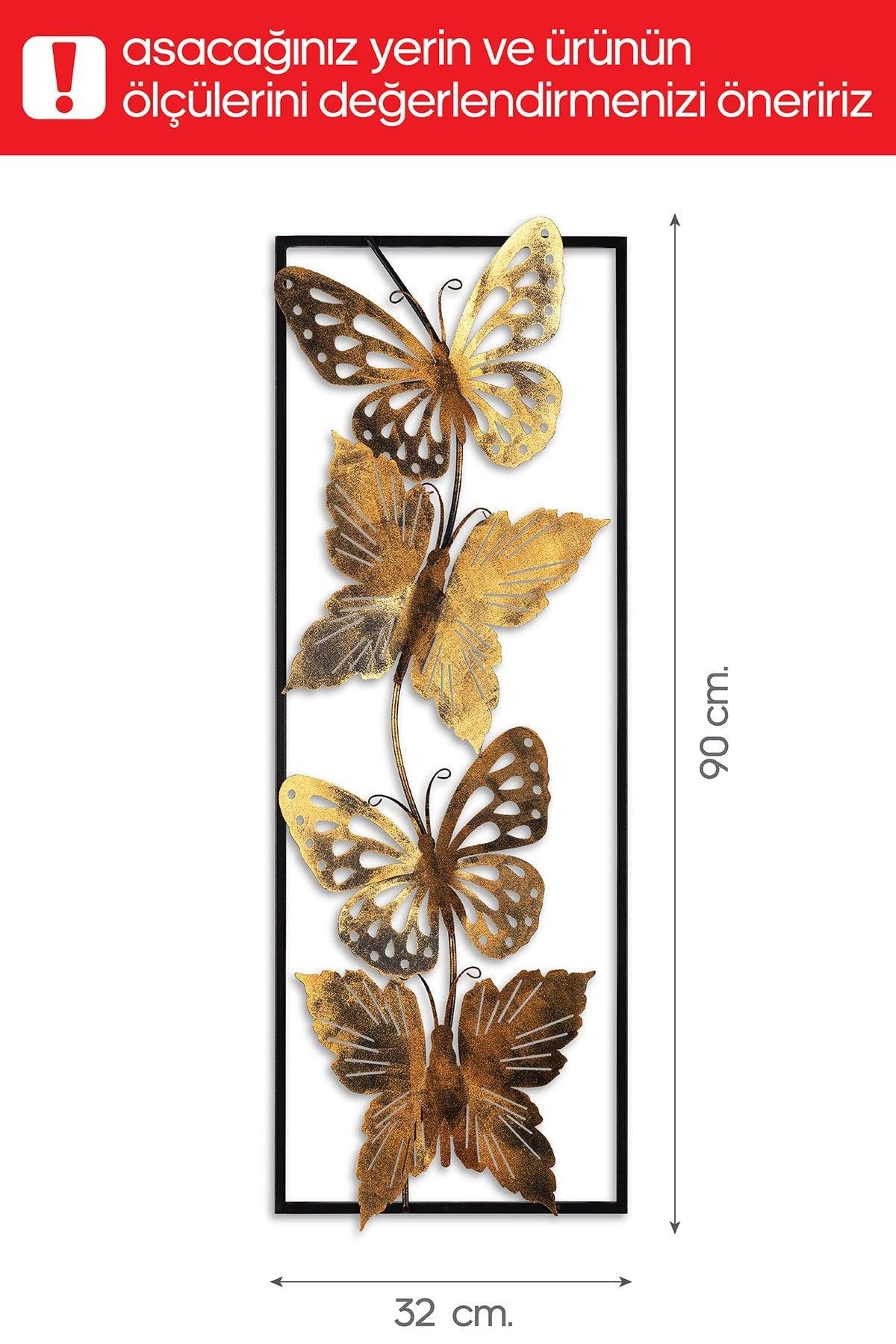 Doreart Butterfly Metal Wall Painting , Home Office Wall Board - Swordslife