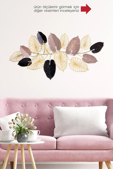 Doreart Leaf Metal Wall Painting , Home Office Wall Board - Swordslife