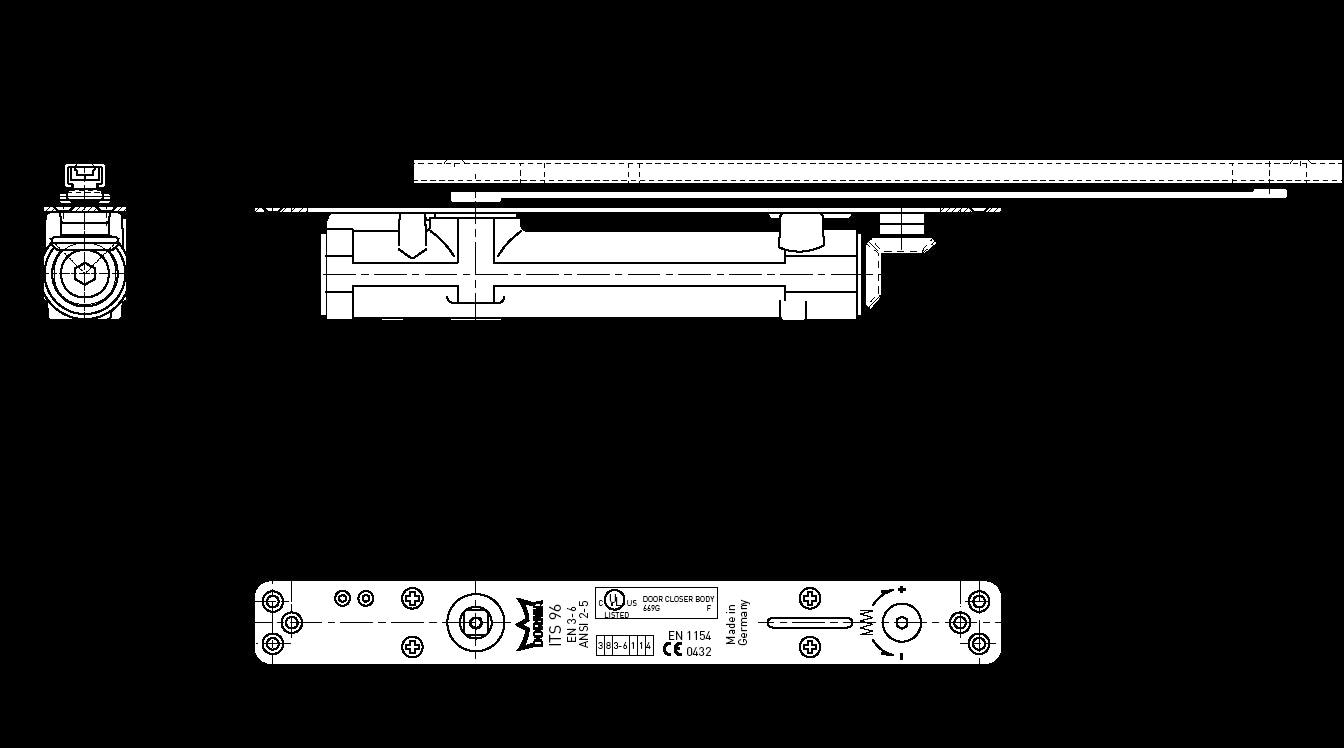 For Dorma / slide rail / ITS96 / G96N20 / DIN: R / silver - Swordslife