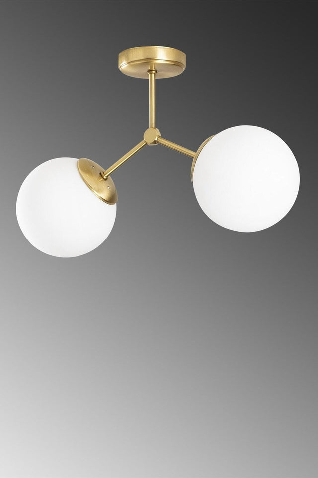 Binary Tumbled Modern Acrobat Model White Globe Glass Chandelier - Swordslife