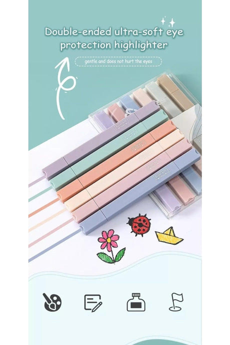 Double Headed Super Soft Colored 6 Pieces Phosphor