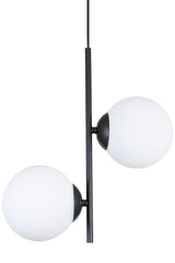 Double Modern Globe Glass Black Chandelier - Swordslife