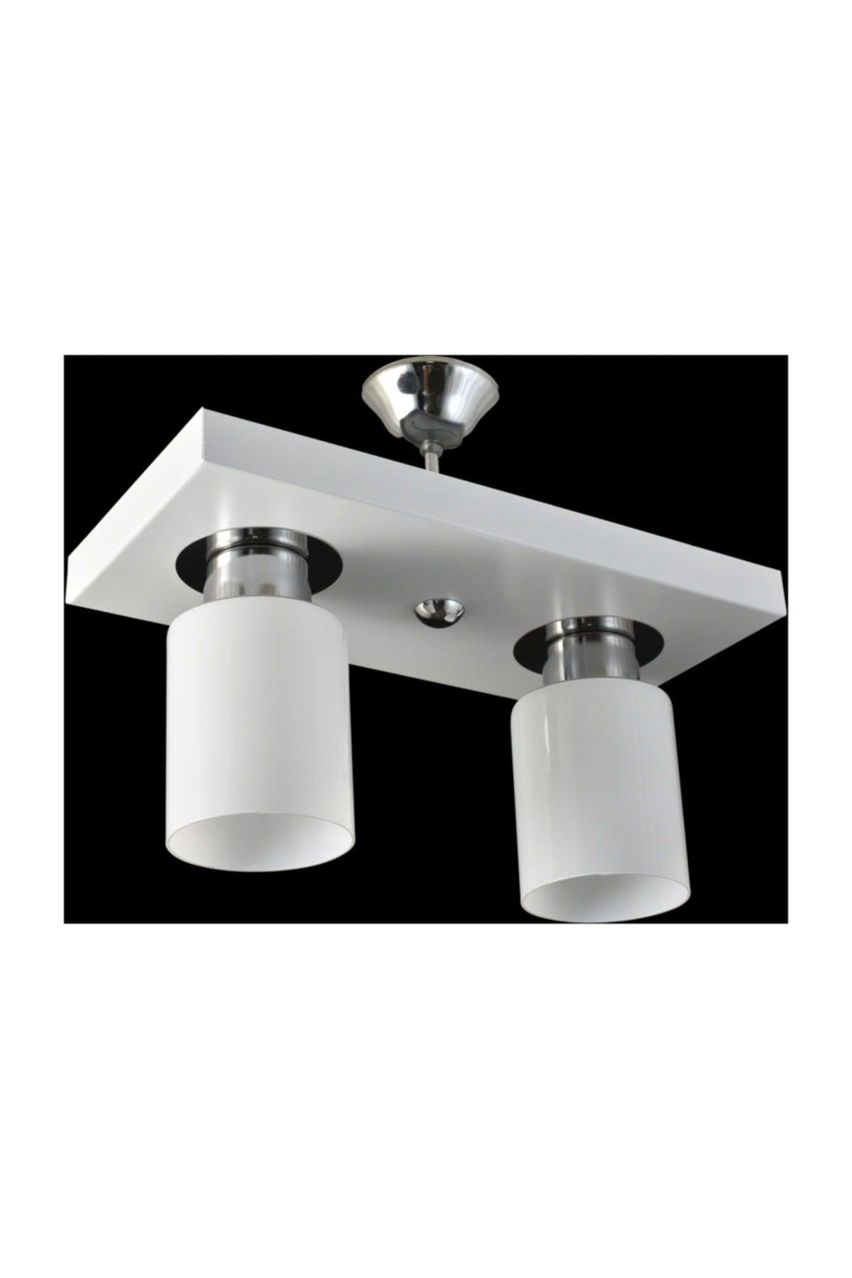 Double Modern Sport Model Rectangle Tray White Chandelier - Swordslife