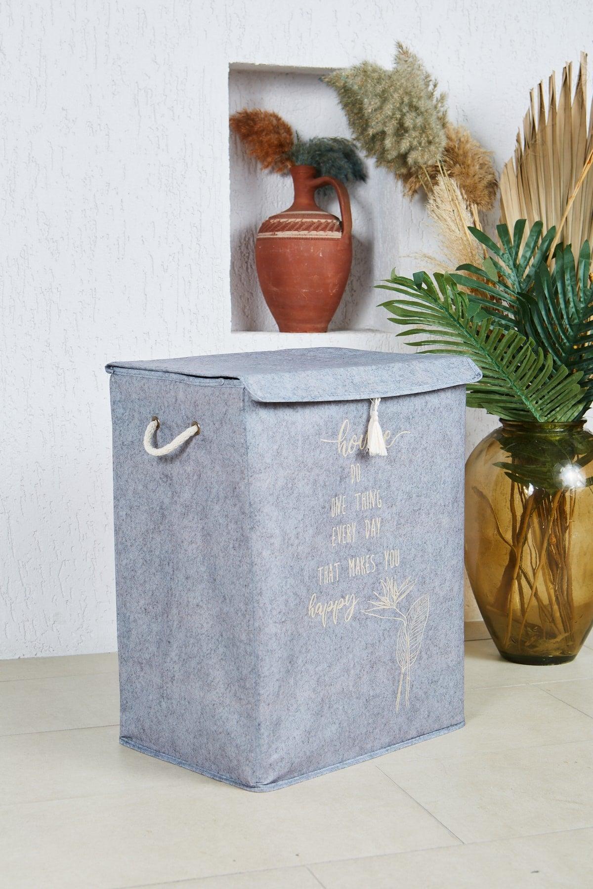 Double Set Laundry Basket 2 Pieces Felt Dirty