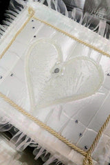 Dowry Heart Shaped Gold Striped Cream 3 Pieces