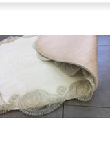 Dowry Luxury Bath Mat Set Double Cream