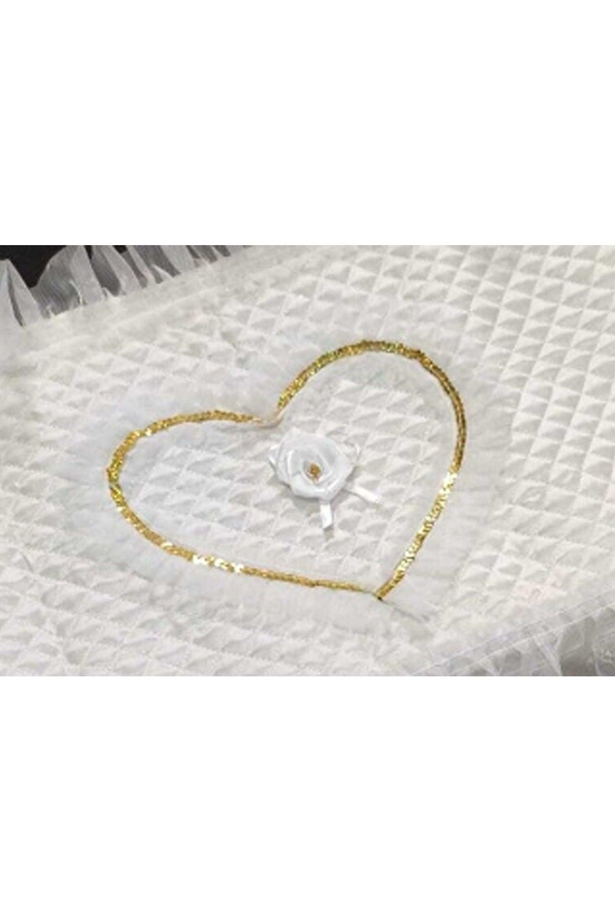 Dowry Satin Heart Embroidered Cream 3 Pack, Engagement Bride Groom Hurcu 3 Pack - Swordslife