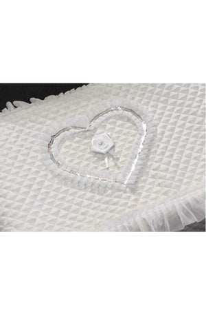 Dowry Satin Heart Embroidered White 3 Pack, Engagement Bride Groom Hurcu 3 Pack - Swordslife