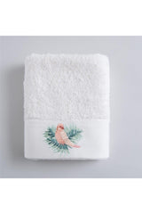 Drago Embroidered Face Towel 50x90 Cm Ecru