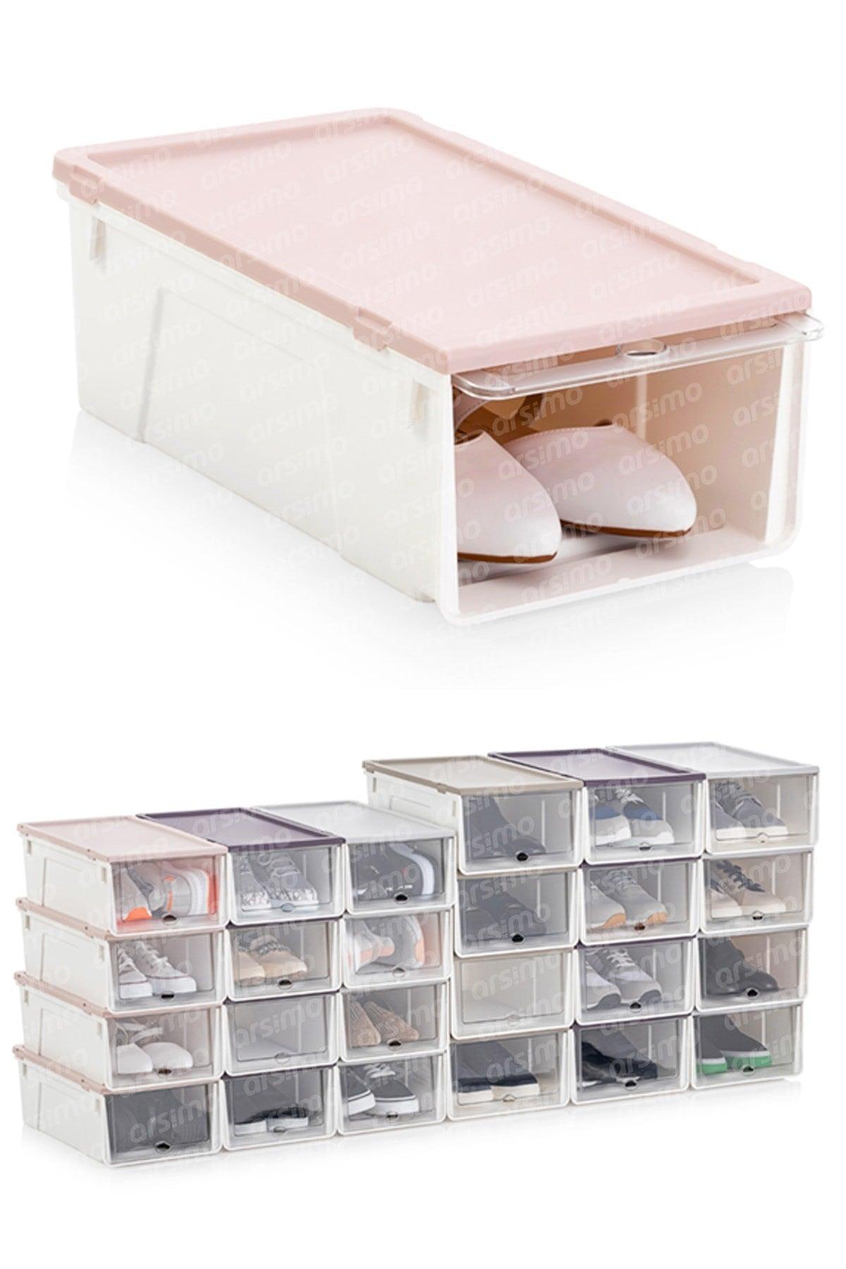 Stackable Luxury Shoe Box With Drawers | Stackable Storage Container Set Women 6 Pieces - Swordslife