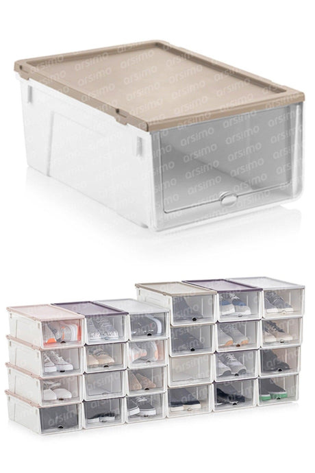 Stackable Luxury Shoe Box With Drawers | Stackable Storage Container Set Women 6 Pieces - Swordslife