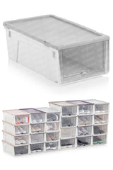 Stackable Luxury Shoe Box With Drawers | Stackable Storage Container Set Male 12 Pcs - Swordslife