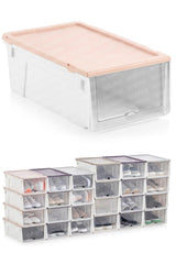 Stackable Luxury Shoe Box With Drawers | Stackable Storage Container Set Male 12 Pcs - Swordslife