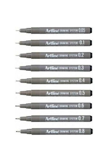 Drawing System Technical Drawing Pen 9 Pieces Full