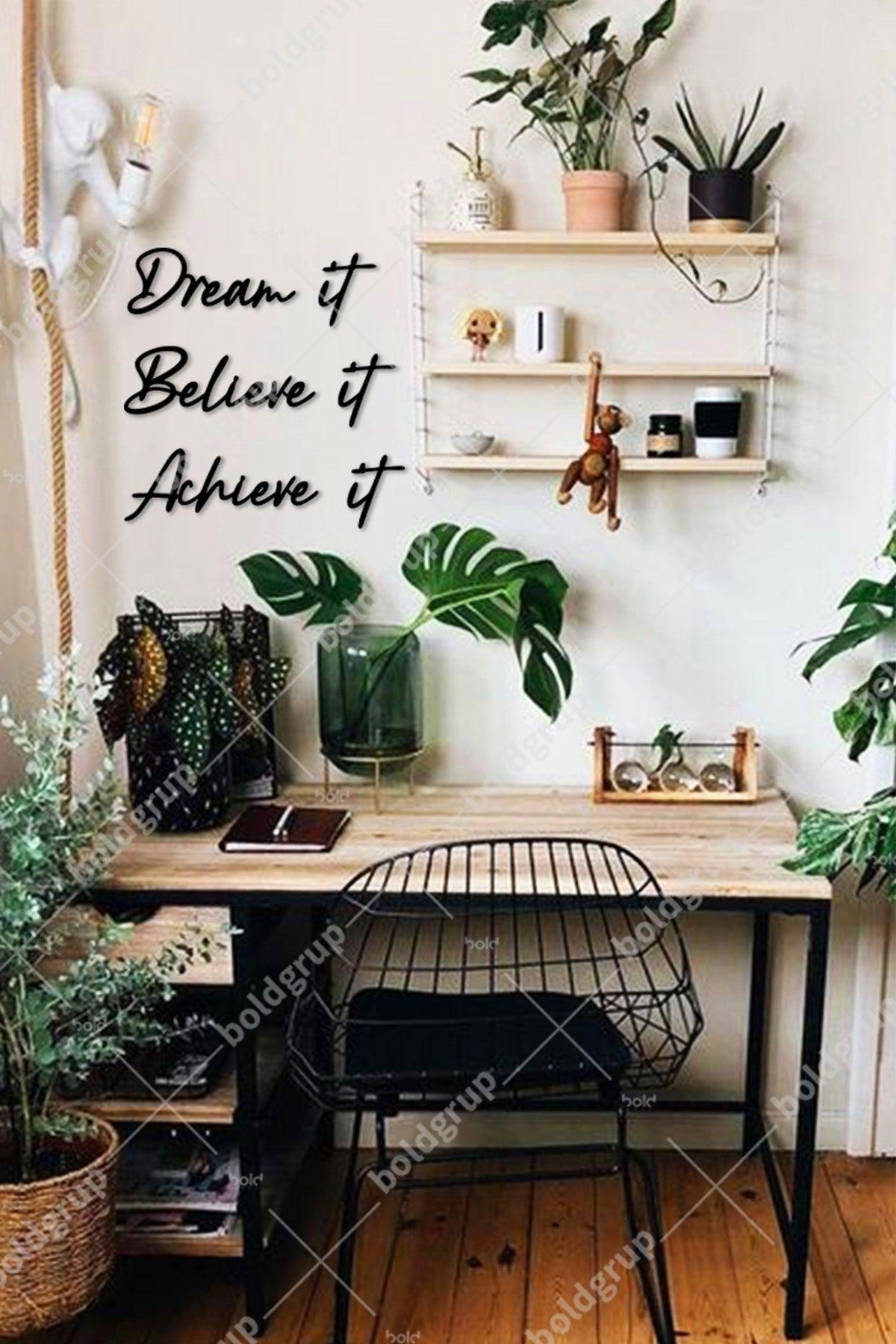 Dream It Believe It Achieve It Home Decor Graffiti Painting - Swordslife