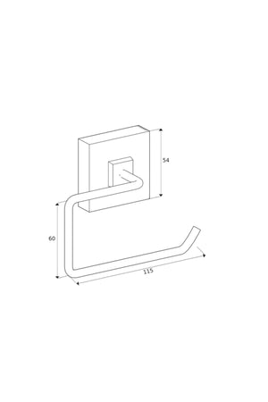 No Piercing Adhesive Premium Toilet Roll Holder Chrome Y-408 - Swordslife