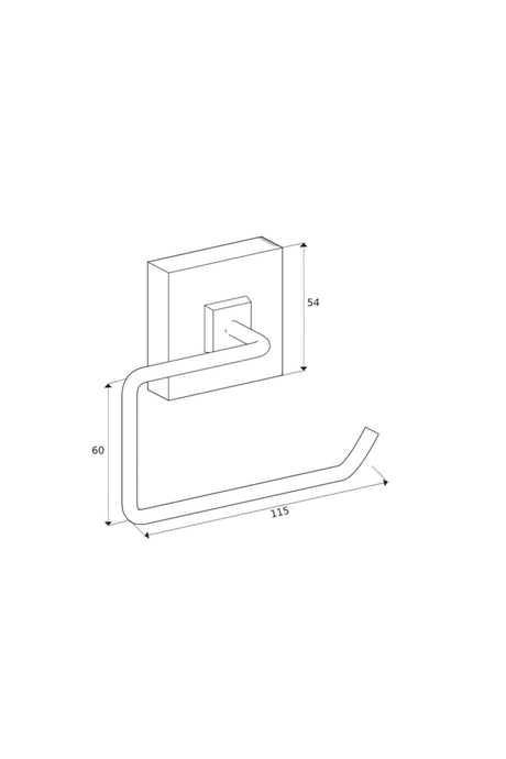 No Piercing Adhesive Premium Toilet Roll Holder Chrome Y-408 - Swordslife