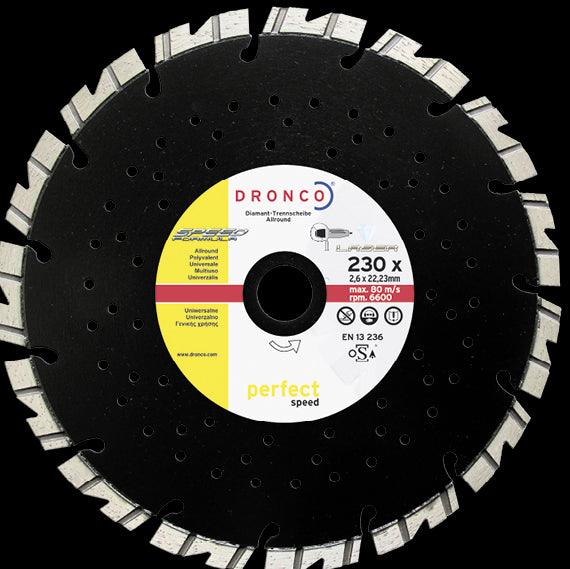 DRONCO Diamond Cutting Wheel - Excellent Speed / 230x2,6x22 - Swordslife