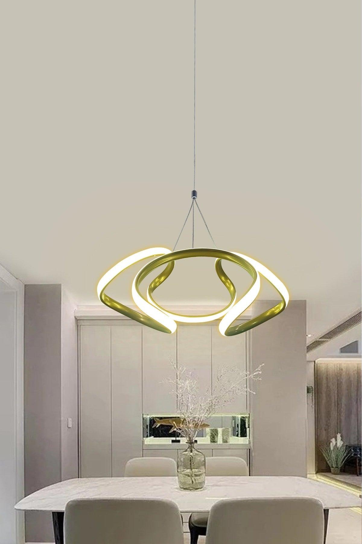 Dron Pendant Lamp Gold Color Led Chandelier Daylight Signature Led Chandelier - Swordslife