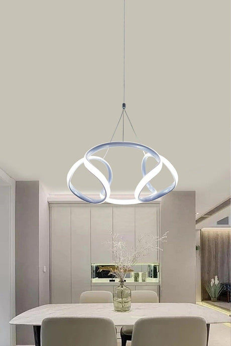 Dron Pendant Lamp Silver Color Led Chandelier White Light Modern Led Chandelier - Swordslife