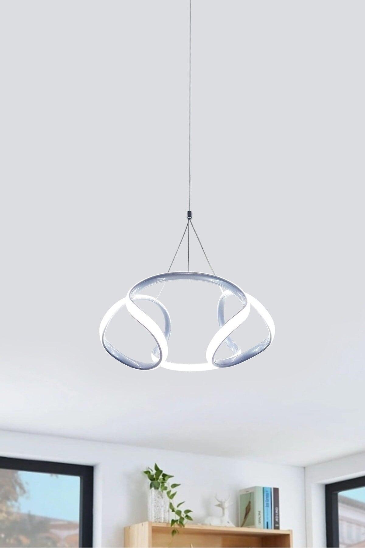 Dron Pendant Lamp Silver Color Led Chandelier White Light Modern Led Chandelier - Swordslife