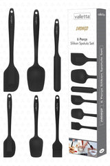 Drongo Heat Resistant Fireproof Non-Stick Silicone Spatula Set 6 Pieces Black - Swordslife