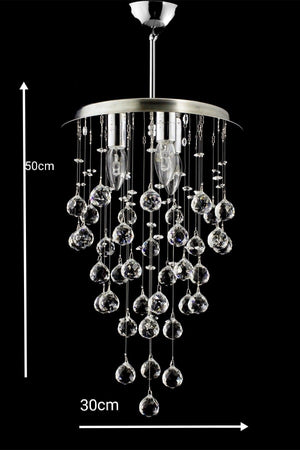 Drop 3-Crystal Stone Round Chandelier - Swordslife