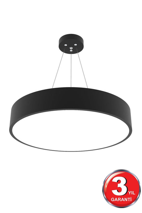 Drum 40cm (Black Case, White Light) Led Pendant Lamp Led Chandelier - Swordslife